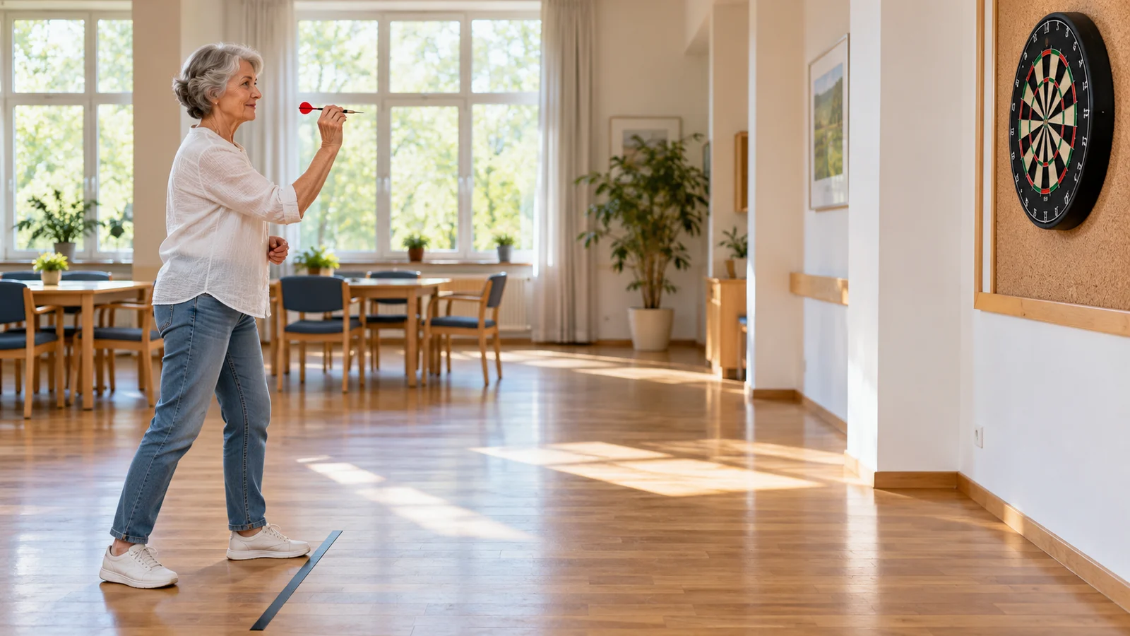 Passendes Bild zum Beitrag Darts ab 60: Wurflinie, sichere Umgebung und ruhige Serien