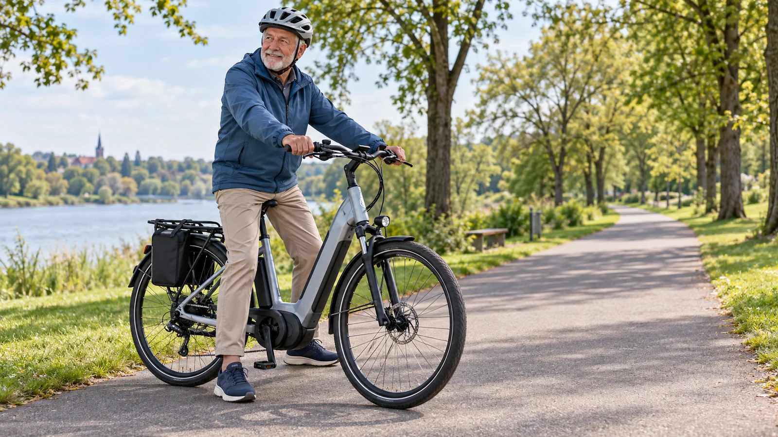 Passendes Bild zum Beitrag E-Bike ab 60 sicher anfahren und absteigen: Gang, Blick und Standplatz