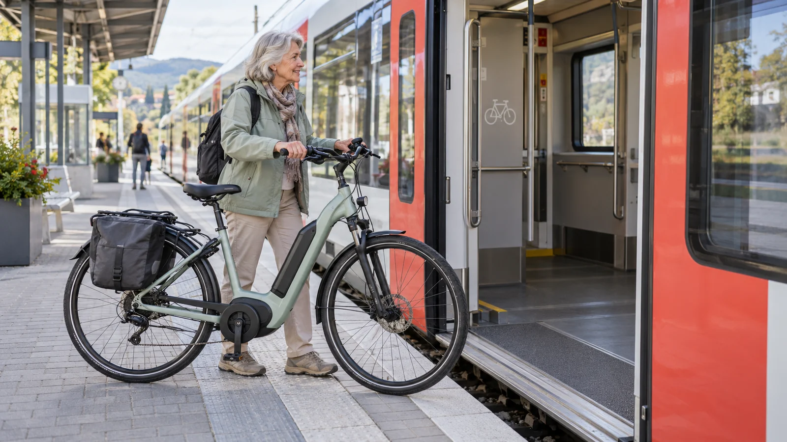 Passendes Bild zum Beitrag E-Bike im Zug ab 60: Einstieg, Stellplatz und Umstieg ruhig planen
