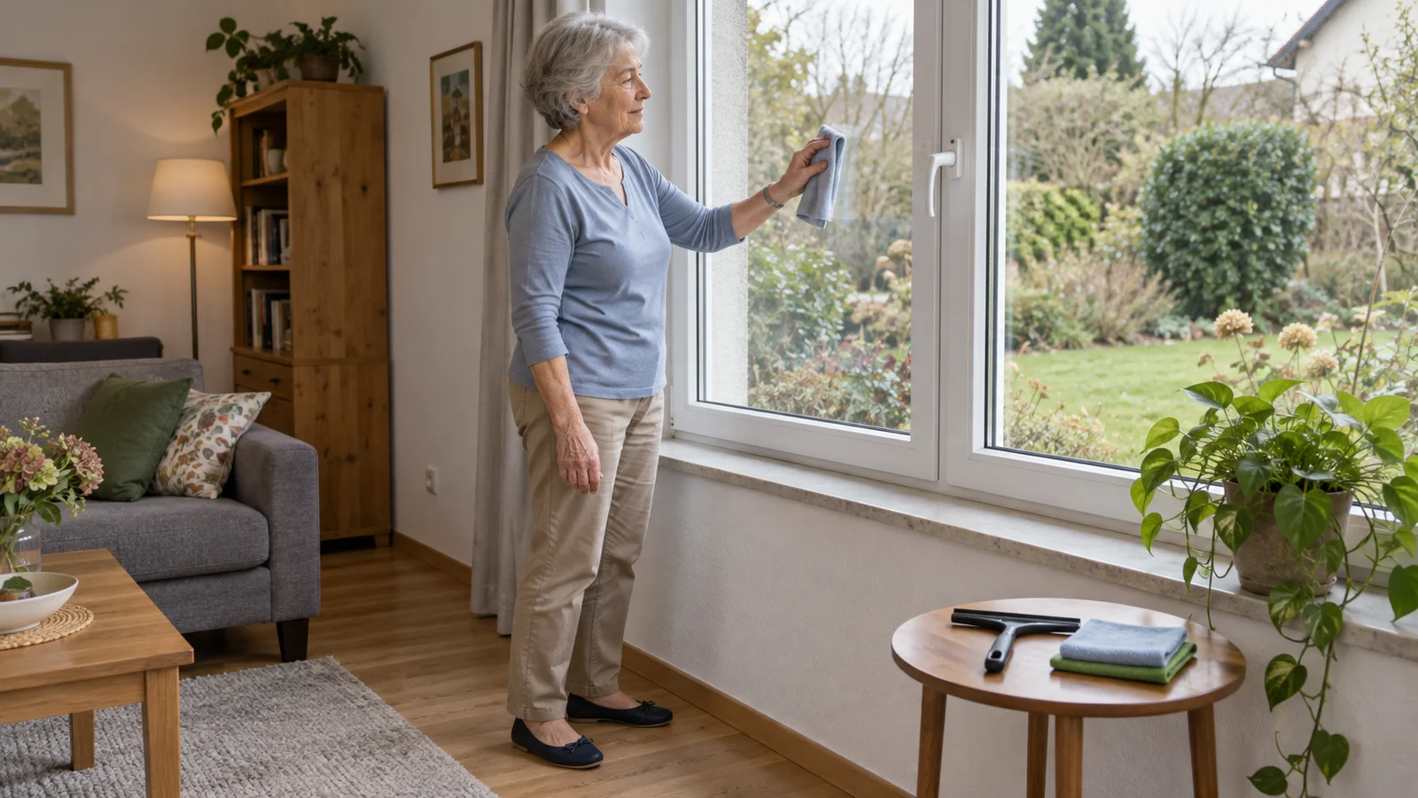 Passendes Bild zum Beitrag Fenster putzen ab 60: erreichbare Scheiben, passende Tücher und kleine Etappen