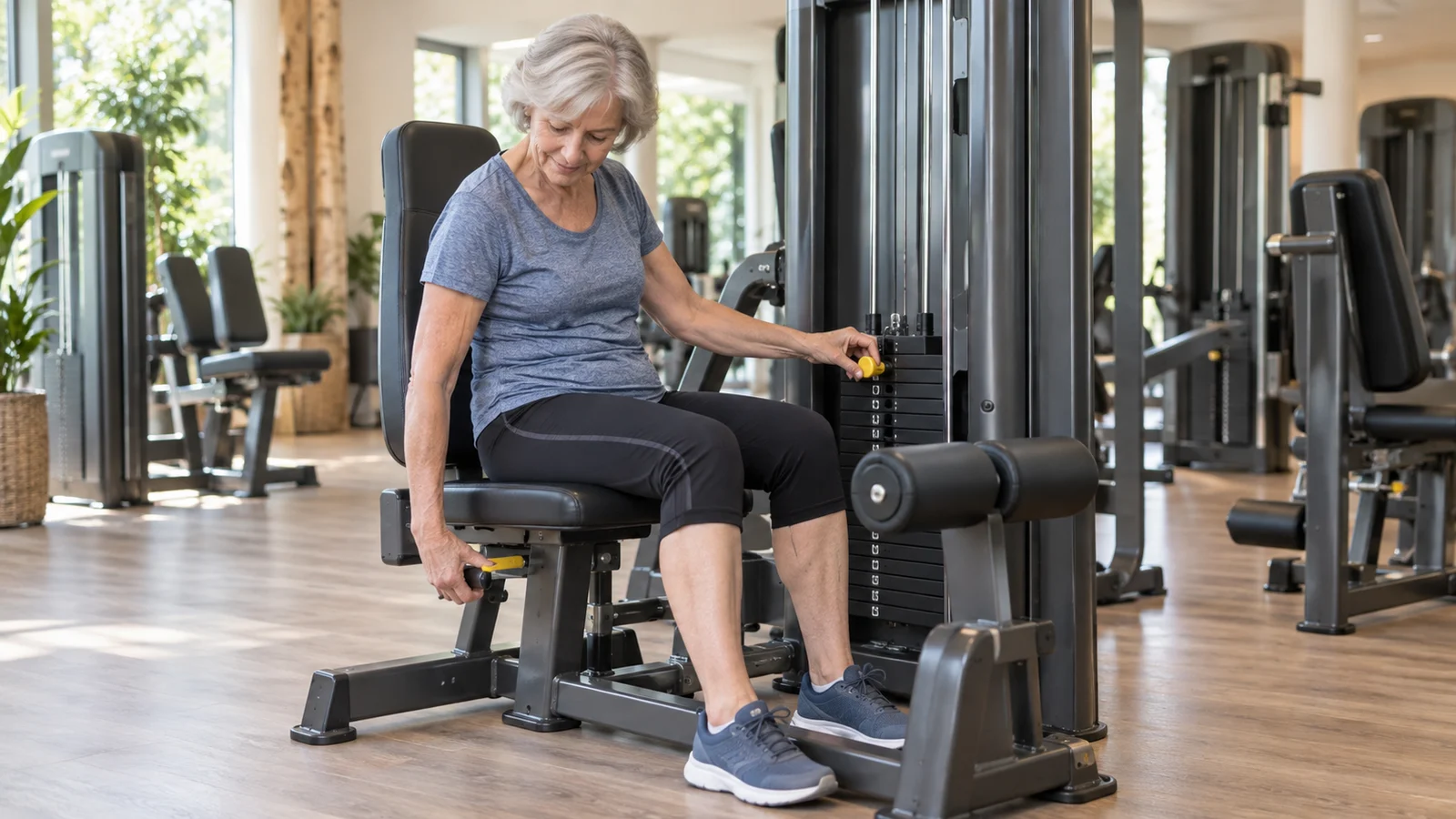 Passendes Bild zum Beitrag Fitnessstudio ab 60: Geräte einstellen, Gewicht wählen und Übungen notieren