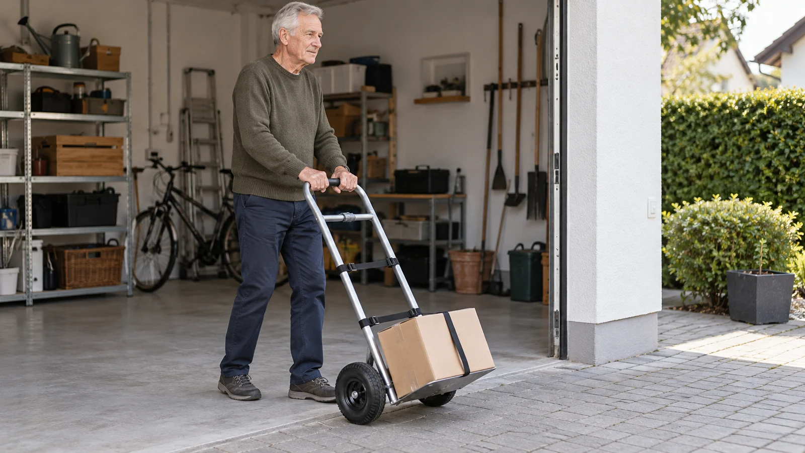 Passendes Bild zum Beitrag Sackkarre ab 60: kleine Kartons auf ebenen Wegen transportieren