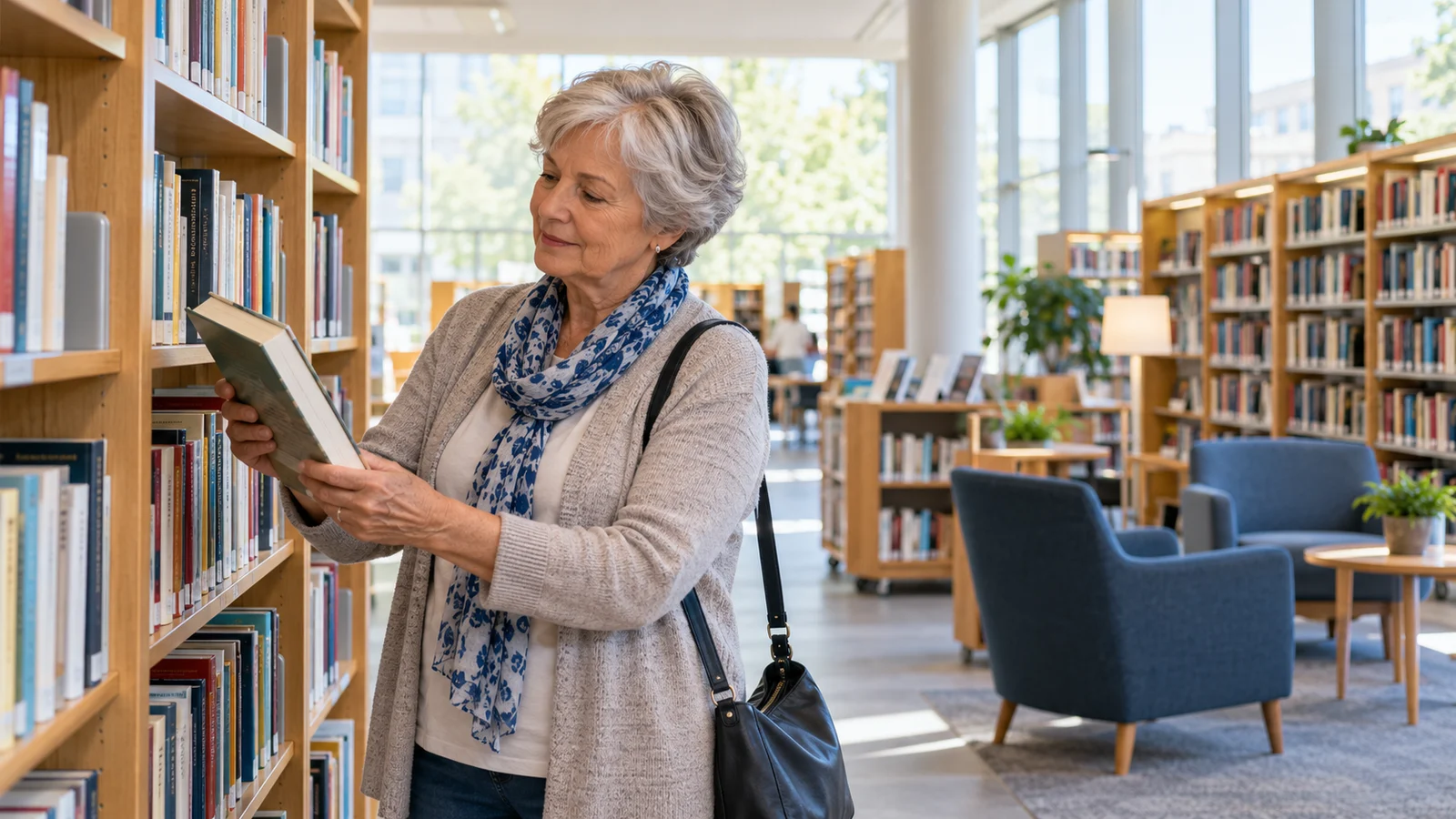 Passendes Bild zum Beitrag Stadtbibliothek ab 60: Ausweis, Medienkonto und einen ruhigen Besuch planen