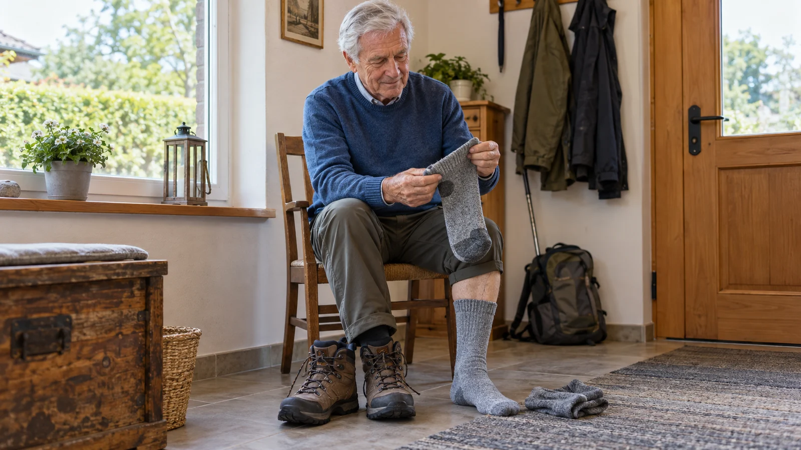Passendes Bild zum Beitrag Wandersocken ab 60: Sitz im Schuh prüfen und nach der Tour trocknen