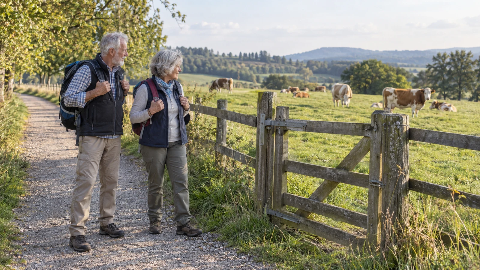Passendes Bild zum Beitrag Wandern an Weiden ab 60: Gatter, Weidetiere und Abstand ruhig einschätzen