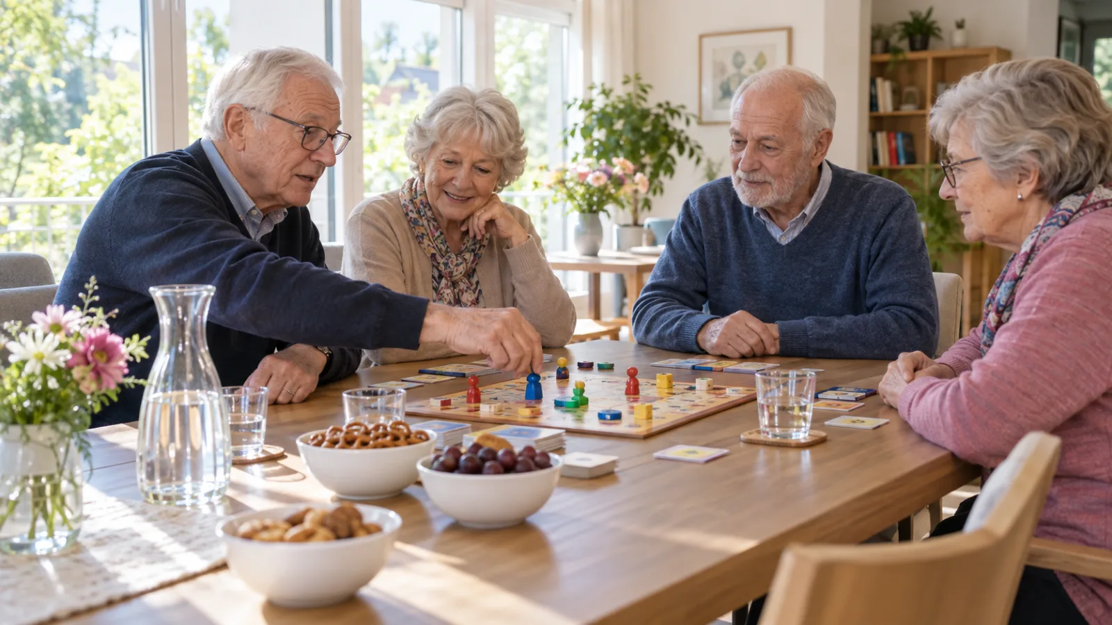 Passendes Bild zum Beitrag Spielenachmittag ab 60: passende Spiele, gutes Licht und entspannte Pausen planen