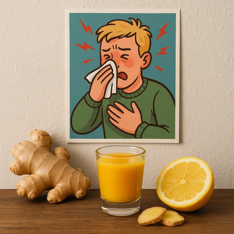 Ingwer Shot gesund Boost Für Immunsystem
