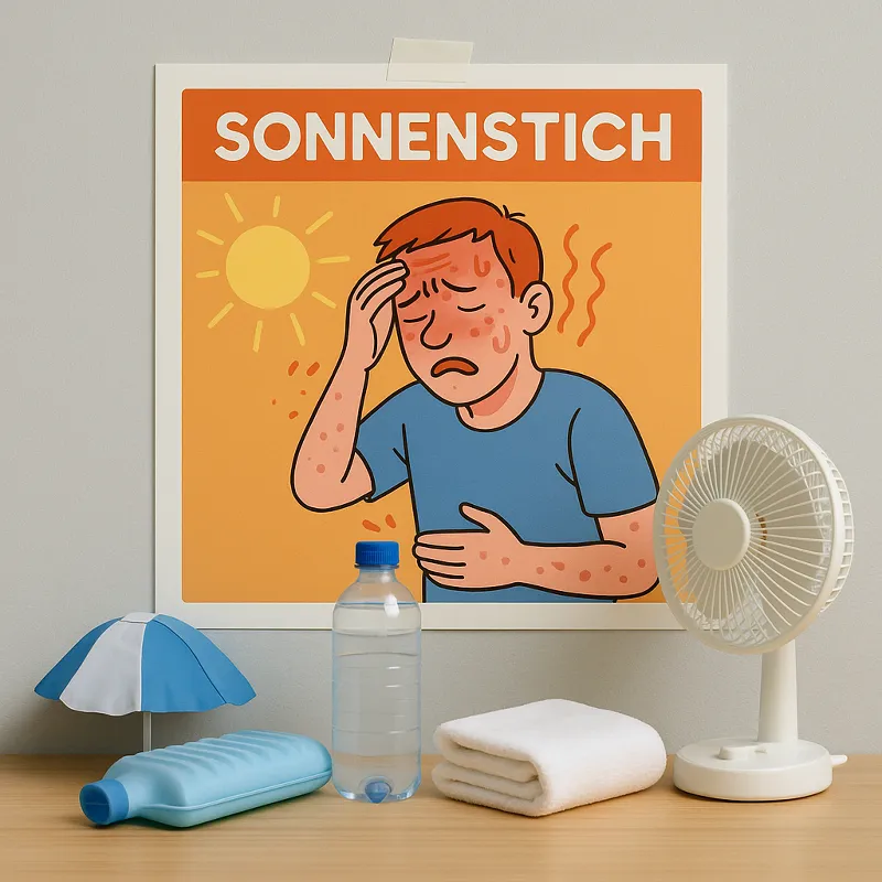 Sonnenstich was tun Erste Hilfe